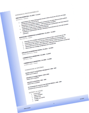 a resume template for a job application
