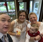 David Allbutt Celebrant With Couple At The End Of Their Wedding Ceremony