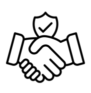 Two trustworthy people shaking hands