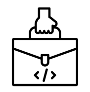 Portable bag icon
