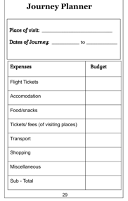 Travel Planner Page