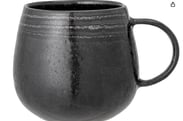 tazza in ceramica nera effetto grezzo
