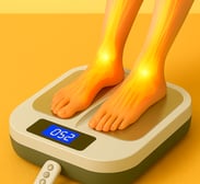Alat terapi kaki untuk membantu pemulihan stroke dan sirkulasi darah dengan teknologi PEMF.