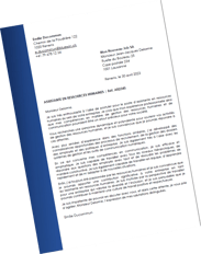 a letter from a professional professional business letterhead