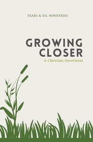 book cover growing closer christian devotional green grass growing