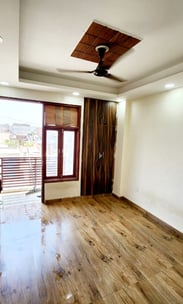 Bedroom with Balcony of 2 BHK Modern Builder Floor with Balconies — Chattarpur