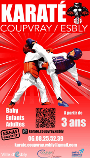 flyer du club karaté Coupvray Esbly