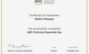 AWS Technical Essentials certificate