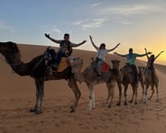 Morocco tours sahara desert camel ride tours at sunset in the desert