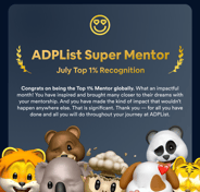 July Super Mentor certificate representing the World Nature Conservation Day and Emoji Day