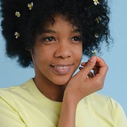 Woman with flowers in her hair