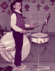 Rob Wegner drums in 5th grade band.