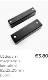 Uždedami magnetiniai kontaktai 85x25x20mm