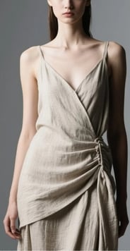Hemp fabric fashion - halter dresses