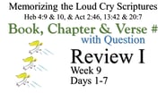 Review I (Days 1-7) with Q