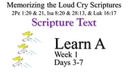 Learn A (Days 3-7)