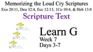 Learn G (Days 3-7)