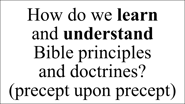 Isaiah 28:13 But the word of the Lord was unto them precept upon precept, precept upon precept;