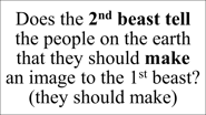 Does the 2nd beast tell the people on the earth that they should make an image to the 1st beast? 