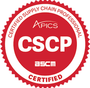 red APICS certified supply chain professional badge