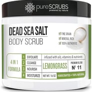  pureSCRUBS Premium Lemongrass Dead Sea Salt Body Exfoliator Scrub