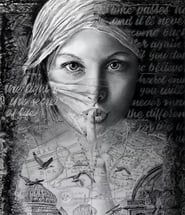  a portrait of a veiled woman in a middle eastern city mystical illustration, art by Henri Tavares