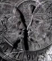 a graphite illustration of a ship traveling through time and dimensions in Egypt