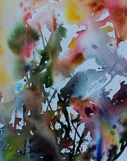 aquarelle authentique avec un petit pêcheur et un poisson arc en ciel