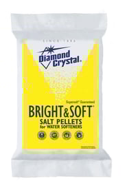 An example of a bag of water softener salt pellets.