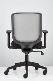 Sensit T127 mesh chair, rear view highlighting backrest frame and mesh structure