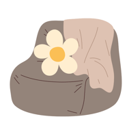 Cozy couch graphic