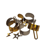 bague breloque, acier inoxydable