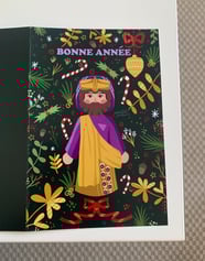 Cartes nouvel an digitales, motifs floraux et santons, commande personnalisée