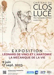 Affiche de l'exposition Léonard de Vinci et l'anatomie la mécanique de la vie