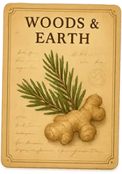 woods & earth cabinet card