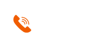 pin point, phone and mail icons in orange color 