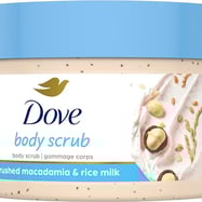  Dove Scrub Macadamia & Rice Milk Reveals Visibly Smoother Skin Body Scrub That Nourishes Skin 10.5 