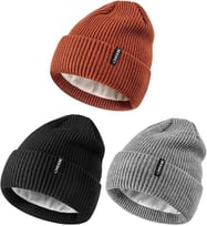 MSDC Beanies Women 3 Pack, Winter Hats for Women Men Fleece Lined Warm for Cold Weather