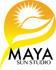 Design grafic de logo pentru afacerea Maya Sun Studio din Cluj-Napoca Romania