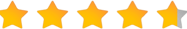 4.5 out of 5 star rating, with four full stars and one half-filled star in orange.