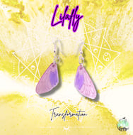 Boucles d'oreilles en forme d'ailes de papillon violettes
