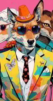 a fox in a suit and tie