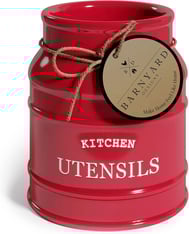 Barnyard Designs Ceramic Farmhouse Utensil Holder for Kitchen Counter