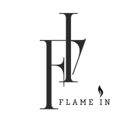 Flame in - scented candle brand  logo