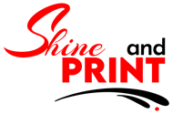 Shine and print logo