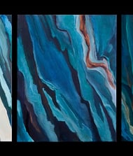 "Blue Runoff" Acrylic and Geon 90 $875