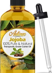 a bottle of jojoba oil pure