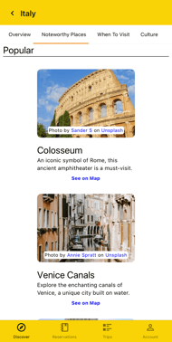detailed look at noteworthy places for a country