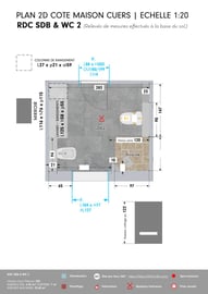 Plans 2D villa Cuers: Visualisation du projet de rénovation par i3deco, Var.