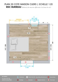 Architecture d'intérieur villa Cuers: Plans 2D par i3deco, Toulon.